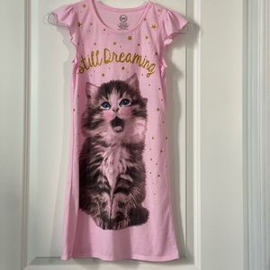Kitty cat pink nightgown size large 10-12